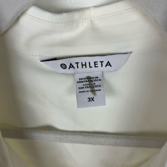 NEW Athleta Urbanite Top Blouse Ivory White Women’s Plus Size 3X Career - Picture 5 of 11